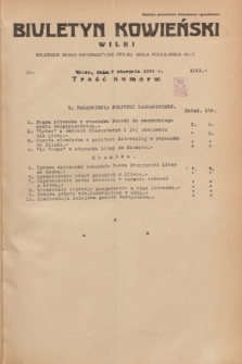 Biuletyn Kowieński Wilbi. 1934, nr 1111 (7 sierpnia)