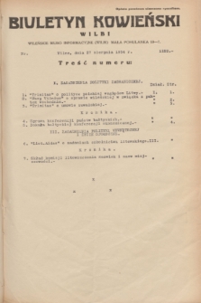 Biuletyn Kowieński Wilbi. 1934, nr 1122 (27 sierpnia)