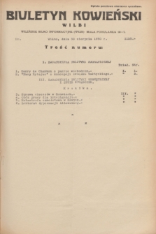 Biuletyn Kowieński Wilbi. 1934, nr 1125 (30 sierpnia)