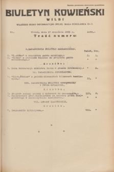 Biuletyn Kowieński Wilbi. 1934, nr 1133 (17 września)