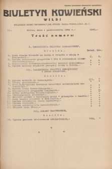 Biuletyn Kowieński Wilbi. 1934, nr 1141 (1 października)