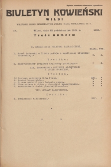 Biuletyn Kowieński Wilbi. 1934, nr 1156 (23 października)