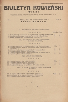 Biuletyn Kowieński Wilbi. 1934, nr 1159 (27 października)