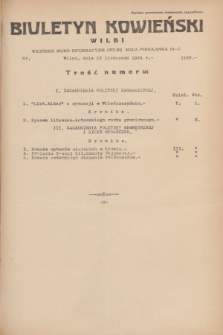 Biuletyn Kowieński Wilbi. 1934, nr 1168 (12 listopada)
