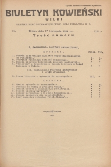 Biuletyn Kowieński Wilbi. 1934, nr 1171 (17 listopada)