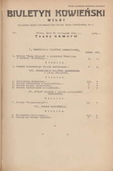 Biuletyn Kowieński Wilbi. 1934, nr 1174 (21 listopada)