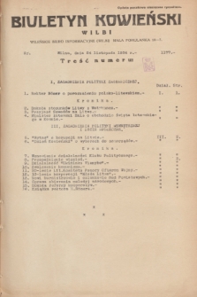 Biuletyn Kowieński Wilbi. 1934, nr 1177 (24 listopada)