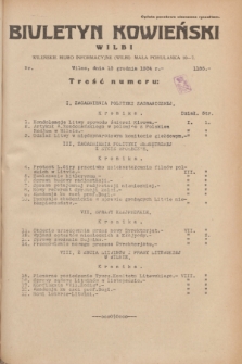 Biuletyn Kowieński Wilbi. 1934, nr 1185 (10 grudnia)