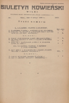 Biuletyn Kowieński Wilbi. 1936, nr 1413 (6 lutego)