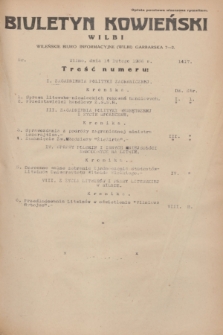 Biuletyn Kowieński Wilbi. 1936, nr 1417 (14 lutego)