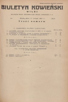 Biuletyn Kowieński Wilbi. 1936, nr 1418 (17 lutego)