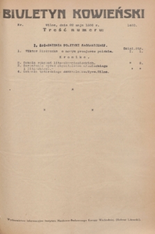 Biuletyn Kowieński Wilbi. 1936, nr 1462 (22 maja)