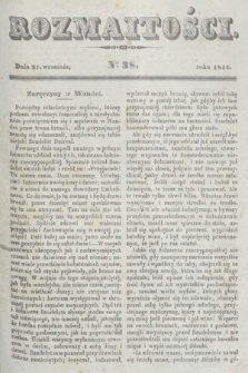 Rozmaitości : pismo dodatkowe do Gazety Lwowskiej. 1844, nr 38