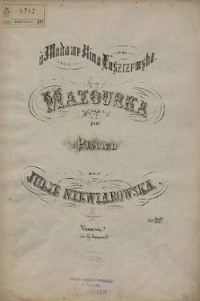 Mazourka pour piano