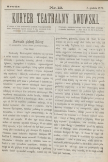 Kuryer Teatralny Lwowski. 1870, nr 15 (7 grudnia)