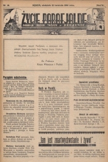 Życie Parafjalne : parafja Przen. Trójcy w Będzinie. 1936, nr 14