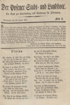 Der Posener Stadt- und Landbote : ein Blatt zur Unterhaltung und Belehrung für Jedermann. 1835, Nro. 2 (10 Januar)