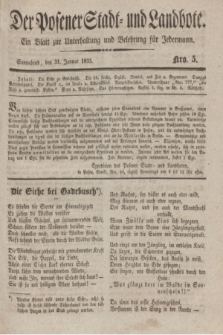 Der Posener Stadt- und Landbote : ein Blatt zur Unterhaltung und Belehrung für Jedermann. 1835, Nro. 5 (31 Januar)