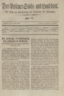 Der Posener Stadt- und Landbote : ein Blatt zur Unterhaltung und Belehrung für Jedermann. 1835, Nro. 15 (11 April)