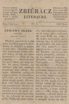 Zbiéracz Literacki. [T.1], Ner 3 (8 listopada 1837)