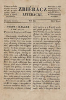 Zbiéracz Literacki. [T.1], Ner 15 (13 grudnia 1837)