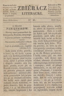 Zbiéracz Literacki. [T.1], Ner 25 (10 stycznia 1838)