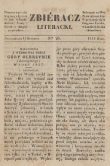 Zbiéracz Literacki. [T.1], Ner 26 (15 stycznia 1838)