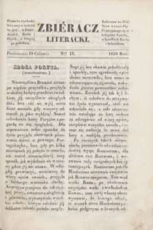 Zbiéracz Literacki. [T.2], Ner 11 (18 czerwca 1838)