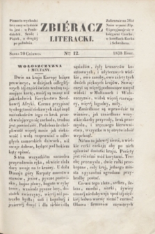 Zbiéracz Literacki. [T.2], Ner 12 (20 czerwca 1838)