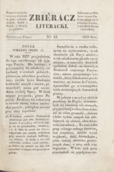 Zbiéracz Literacki. [T.2], Ner 15 (2 lipca 1838)