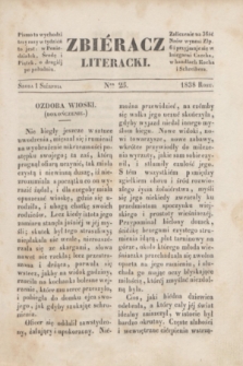 Zbiéracz Literacki. [T.2], Ner 25 (1 sierpnia 1838)