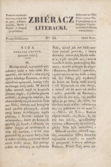 Zbiéracz Literacki. [T.2], Ner 34 (24 sierpnia 1838)