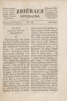 Zbiéracz Literacki. [T.2], Ner 35 (27 sierpnia 1838)