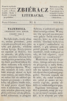 Zbiéracz Literacki. [T.3], Ner 5 (1 czerwca 1838)