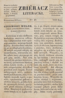 Zbiéracz Literacki. [T.3], Ner 20 (16 lipca 1838)