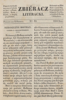 Zbiéracz Literacki. [T.3], Ner 30 (13 sierpnia 1838)