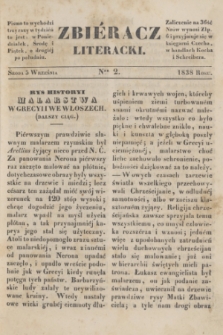 Zbiéracz Literacki. [T.4], Ner 2 (5 września 1838)