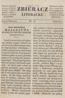 Zbiéracz Literacki. [T.4], Ner 3 (7 września 1838)