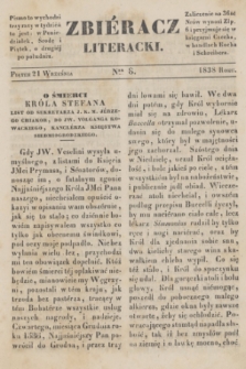 Zbiéracz Literacki. [T.4], Ner 8 (21 września 1838)