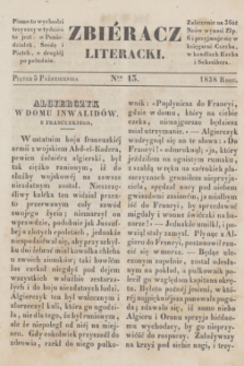 Zbiéracz Literacki. [T.4], Ner 13 (5 października 1838)