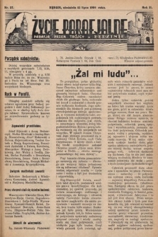 Życie Parafjalne : parafja Przen. Trójcy w Będzinie. 1936, nr 27