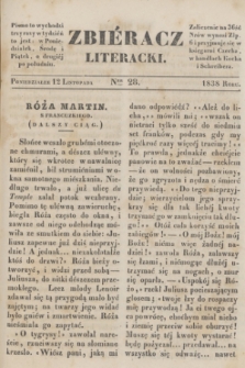 Zbiéracz Literacki. [T.4], Ner 28 (12 listopada 1838)