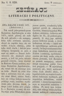 Zbiéracz Literacki i Polityczny. [T.1], Nro 4 (9 listopada 1836) + dod.