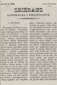 Zbiéracz Literacki i Polityczny. [T.1], Nro 13 (2 grudnia 1836) + dod.