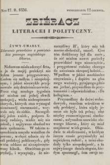 Zbiéracz Literacki i Polityczny. [T.1], Nro 17 (12 grudnia 1836) + dod.