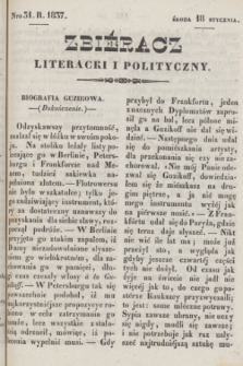 Zbiéracz Literacki i Polityczny. [T.1], Nro 31 (18 stycznia 1837) + dod.