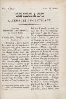 Zbiéracz Literacki i Polityczny. [T.2], Nro 7 (15 lutego 1837) + dod.