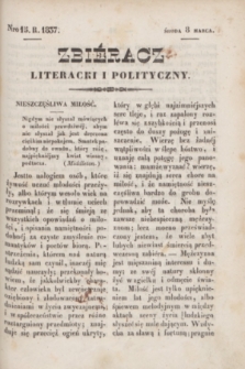 Zbiéracz Literacki i Polityczny. [T.2], Nro 15 (8 marca 1837) + dod.