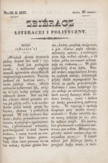 Zbiéracz Literacki i Polityczny. [T.2], Nro 23 (29 marca 1837) + dod.