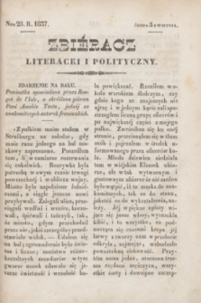 Zbiéracz Literacki i Polityczny. [T.2], Nro 25 (5 kwietnia 1837) + dod.
